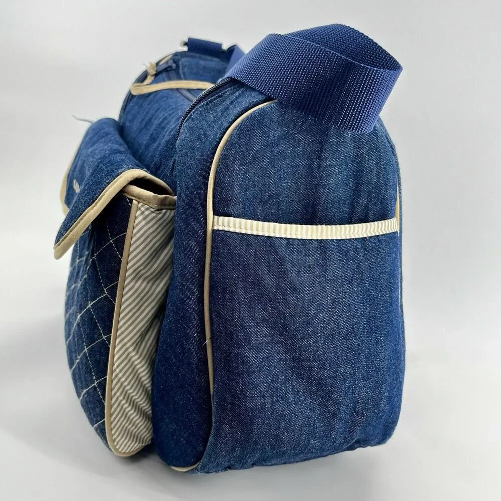 VTG OshKosh B'gosh Dark Denim Diaper Bag 90s Y2K Rare Collectors Duffel Tote